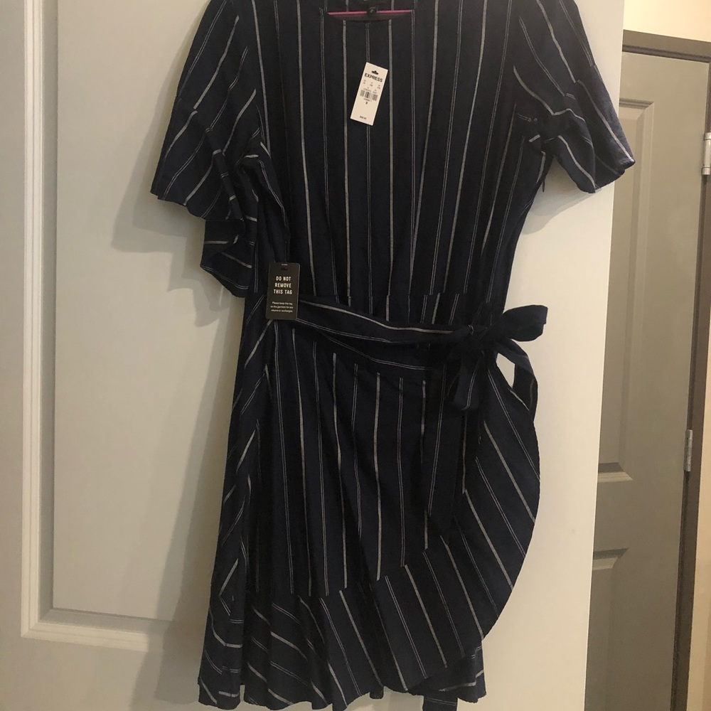 Striped Express Dress size medium NWT